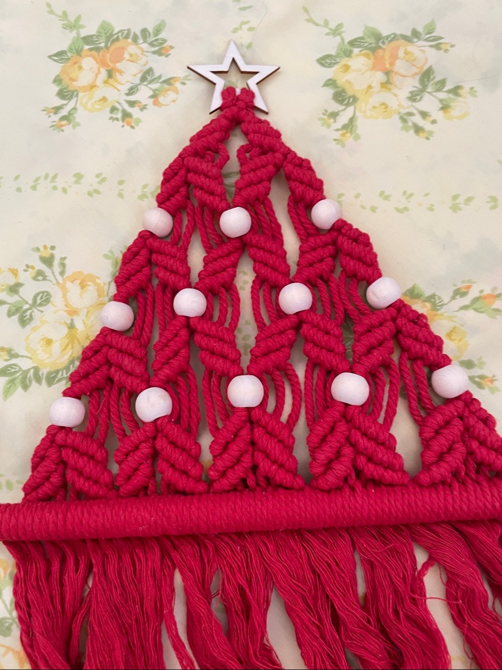 Macrame Style Christmas Tree Tapestries - Picture 2 of 3